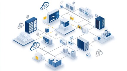Cloud network connecting various office devices