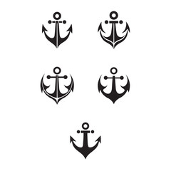 Anchor Vector Illustration Silhouette Designs Clipart Eps White Background