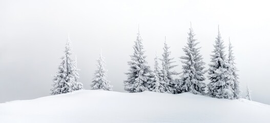 Obraz premium snow covered trees