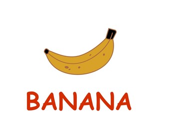 banana on a white background