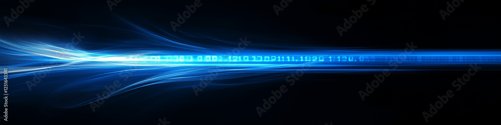Poster blue binary data cyberspace background