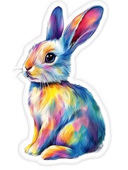 rabbit kit on white background