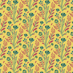 ornamental floral pattern seamless digital artwork for textile home decor and print design