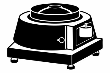 centrifuge line art silhouette vector illustration