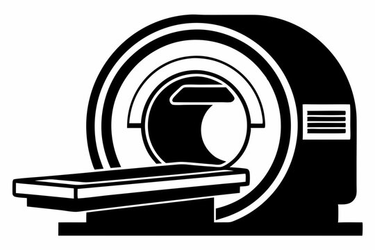recommend clip art: ct scanner line art silhouette vector illustration