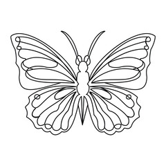 Butterfly continuous single line art