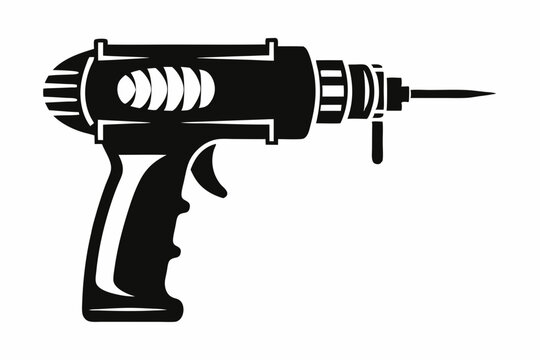 black drill tool, side view clip art preview
