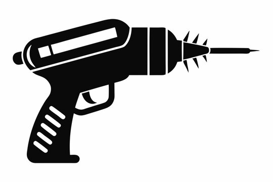 black ray gun, futuristic weapon clip art preview