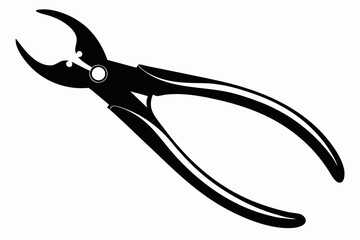 forceps line art silhouette vector illustration
