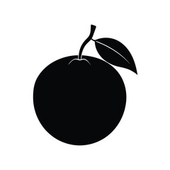 Bael Silhouette Vector Art, Black and White Bael Fruit Illustration