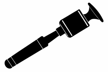 otoscope line art silhouette vector illustration