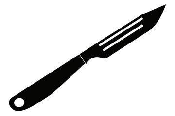 scalpel line art silhouette vector illustration