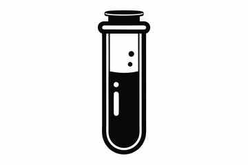 test tube line art silhouette vector illustration