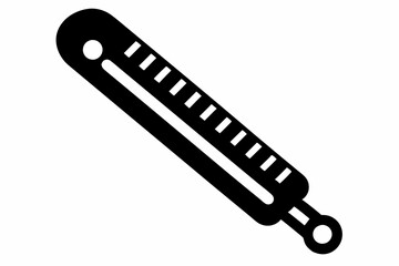 thermometer line art silhouette vector illustration