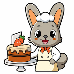 easter bunny with eggs