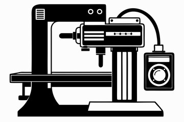 x-ray machine line art silhouette vector illustration