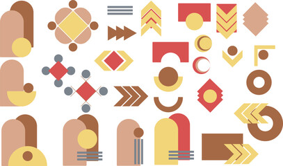 Abstract geometric shapes. Primitive elements. Vector illustration.