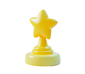 3D Rendered Cartoon Gold Trophy Isolated or PNG