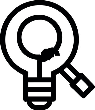 recommend clip art: Problem Crack Thinker's Path Solution Spark problem solving glyph icon