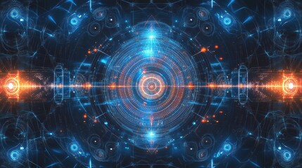 Holographic Quantum Interface Glowing with Binary S