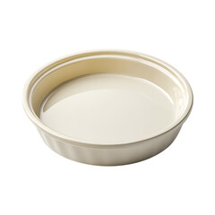 Sleek Ceramic Tart Pan with Polished Finish Isolated on Transparent Background