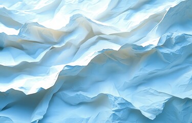 Obraz premium Crumpled White Paper Texture in Natural Light Minimalism