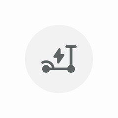 electricity cooter icon sign vector