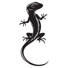 Fototapeta premium Lizard Shadow Art – Jungle & Desert Wildlife Icon