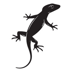 Black Gecko Symbol – Nature & Wildlife Vector Art