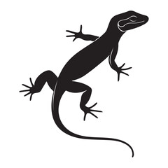 Minimalist Lizard Clipart – Perfect for Logos & Prints