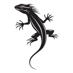 Minimalist Lizard Clipart – Perfect for Logos & Prints