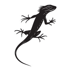 Tropical Reptile Vector – Exotic Animal Silhouette