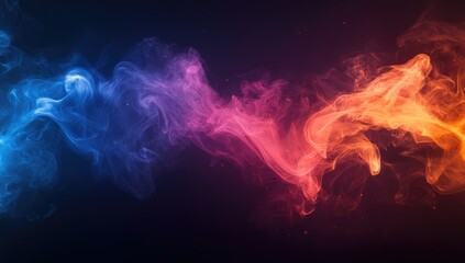 Fototapeta premium Smoke cloud shaped colorful abstract background