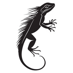 Lizard Silhouette Vector – Reptile Clipart for Design
