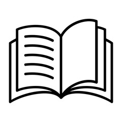 Open book Outline Style Icon