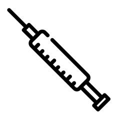medicine injection cut line icon