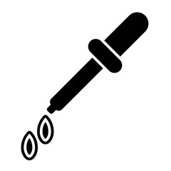 medicine dropper pipette glyph icon
