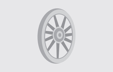 Obraz premium Wheel vector art Illustration isolated on white background