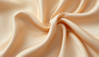 Obraz premium Elegant Golden Silk Fabric Draping with Soft Waves and Smooth Texture