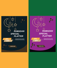 Fototapeta premium ramadan menu food flyer