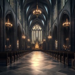 Obraz premium Grand Cathedral Interior