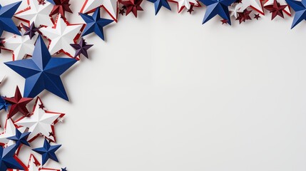 Obraz premium Close-up of a patriotic wreath made of starsgenerative ai illustration