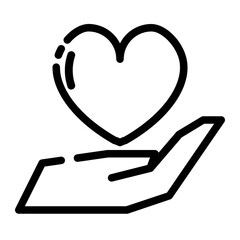 care about women hearts cut line icon