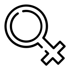 emblematic woman cut line icon