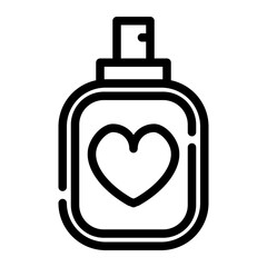 women perfume cut line icon