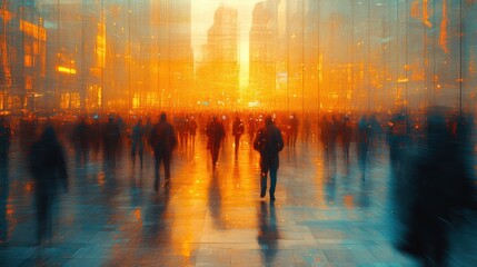 Futuristic Urban Energy Flow Blurred Movement Students Knowledge Learning Campus Dynamic Space