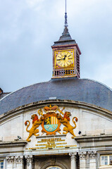 the clock tower in the city of liege, Belgium