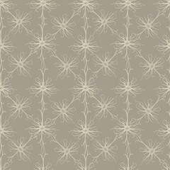 Biological Seamless Pattern Design Showcasing Neural Connections on a Pastel Gray Background