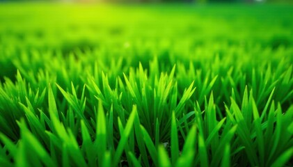Fototapeta premium Deep green, richly textured hybrid grass, perfectly mown field, environment, grass, cut grass