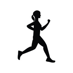 Illustration of female marathon vector